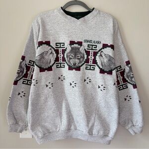 Vintage Art Unlimited Sportswear Wolf Crewneck